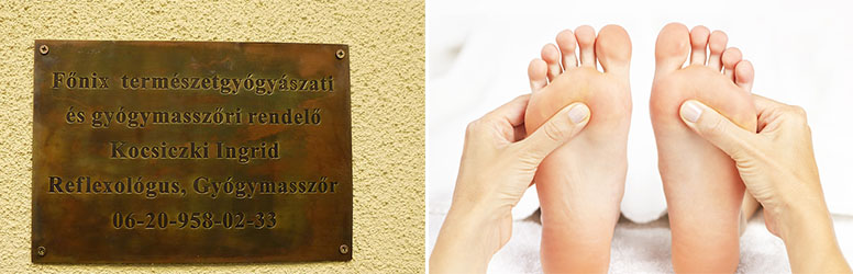 Érezd és élvezd a talp reflex-zóna terápia minden pillanatát! Szakértő, gondoskodó reflexológusod: Kocsiczki Ingrid örömmel segít Neked a Főnix Rendelőben, a VIII. kerületben!